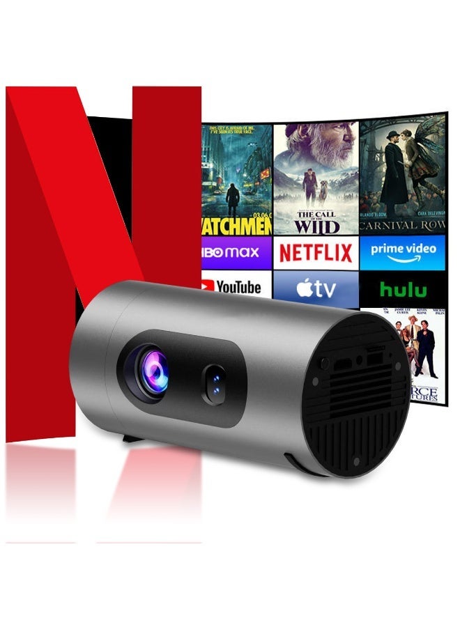 MOCOM Q8 Smart Projector 2025: 1080P Full HD & 200 ISO Lumens Portable Home Theater - Android 13 WiFi 6 Bluetooth 5.0 | 200" Big Screen, Auto Focus, 4K Support, Built-in Speaker | Indoor & Outdoor Mini Movie Projector for Netflix, Gaming, Parties - Image 2